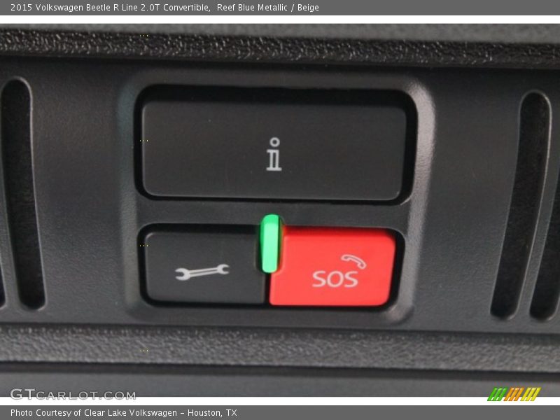 Reef Blue Metallic / Beige 2015 Volkswagen Beetle R Line 2.0T Convertible