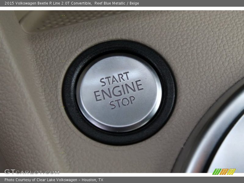 Reef Blue Metallic / Beige 2015 Volkswagen Beetle R Line 2.0T Convertible