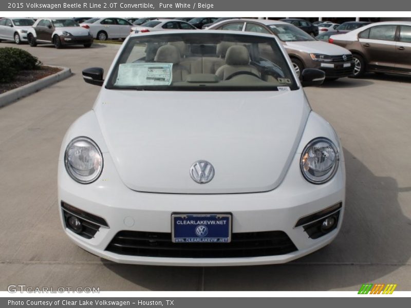 Pure White / Beige 2015 Volkswagen Beetle R Line 2.0T Convertible