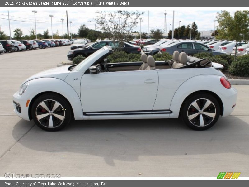 Pure White / Beige 2015 Volkswagen Beetle R Line 2.0T Convertible