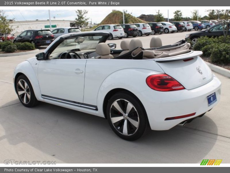 Pure White / Beige 2015 Volkswagen Beetle R Line 2.0T Convertible