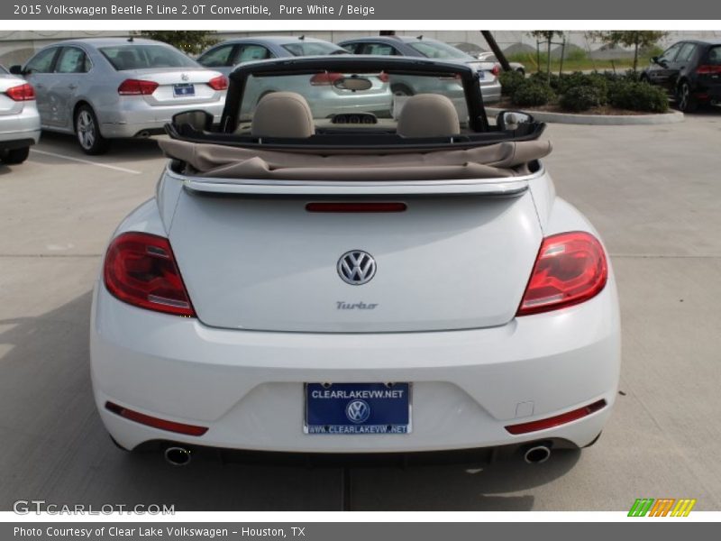 Pure White / Beige 2015 Volkswagen Beetle R Line 2.0T Convertible