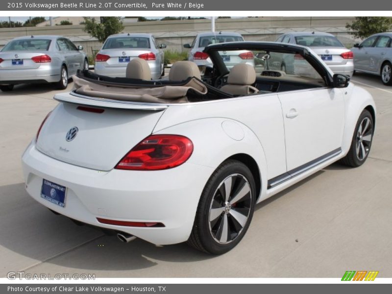 Pure White / Beige 2015 Volkswagen Beetle R Line 2.0T Convertible