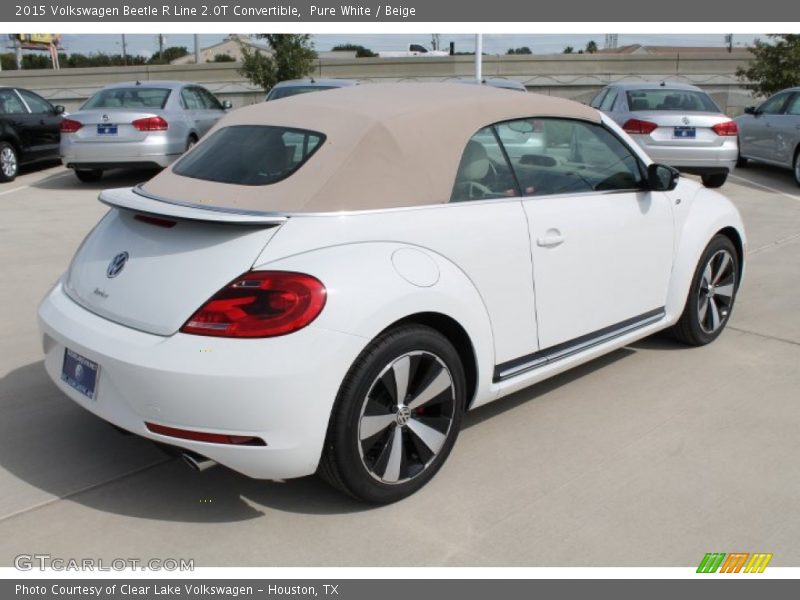 Pure White / Beige 2015 Volkswagen Beetle R Line 2.0T Convertible