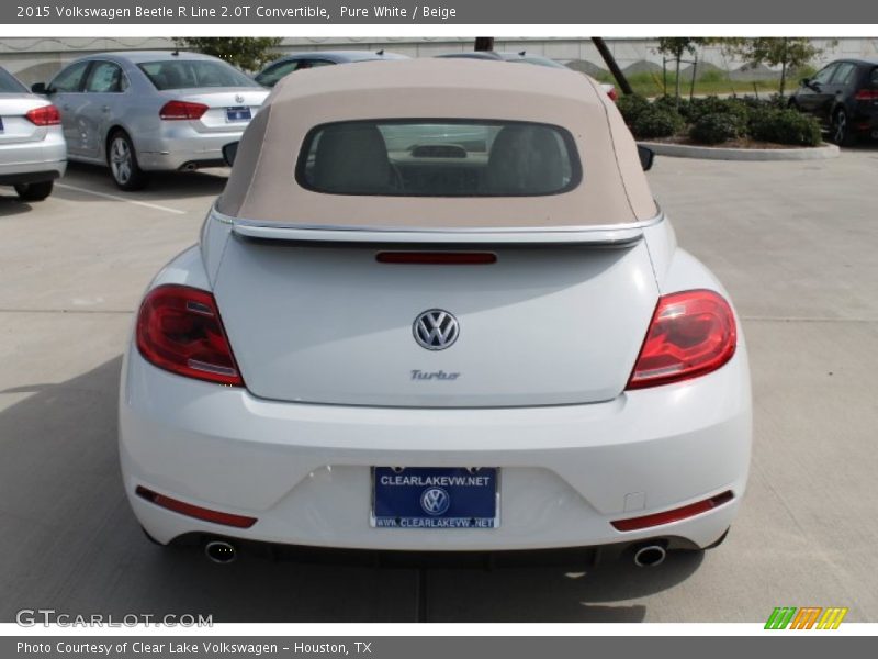 Pure White / Beige 2015 Volkswagen Beetle R Line 2.0T Convertible