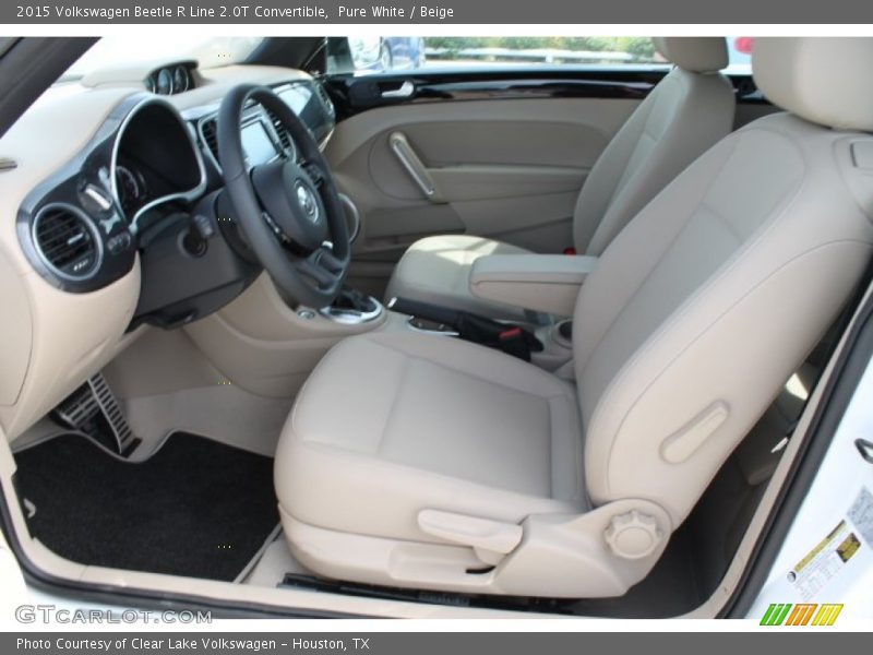 Pure White / Beige 2015 Volkswagen Beetle R Line 2.0T Convertible