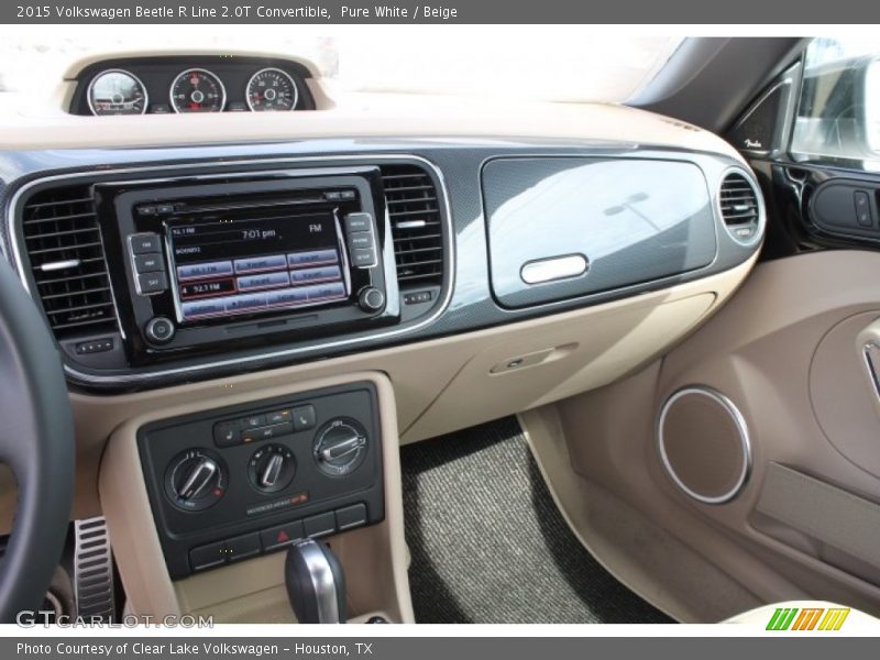 Pure White / Beige 2015 Volkswagen Beetle R Line 2.0T Convertible