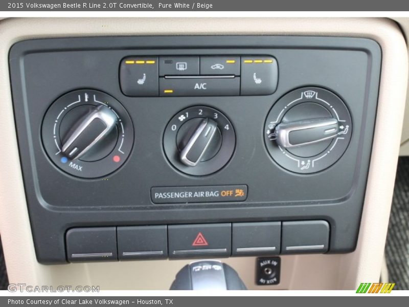 Pure White / Beige 2015 Volkswagen Beetle R Line 2.0T Convertible