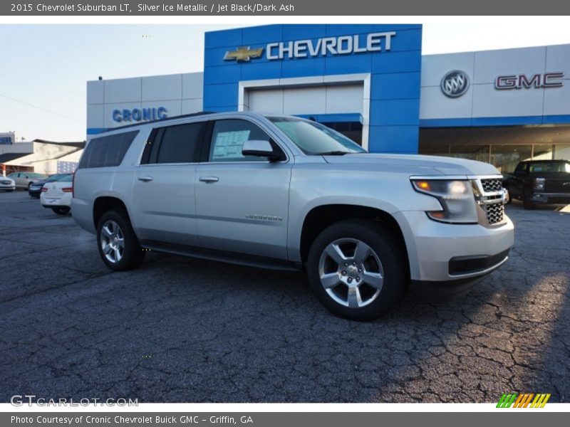 Silver Ice Metallic / Jet Black/Dark Ash 2015 Chevrolet Suburban LT
