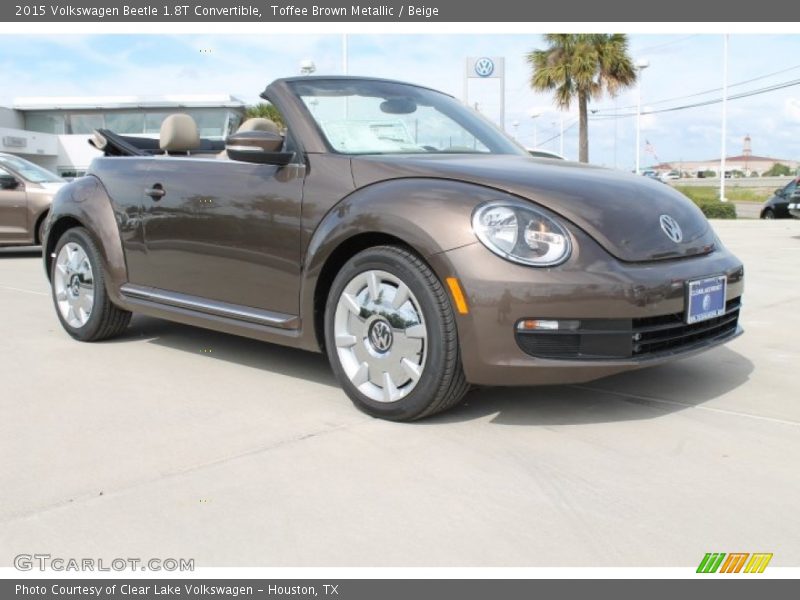 Toffee Brown Metallic / Beige 2015 Volkswagen Beetle 1.8T Convertible
