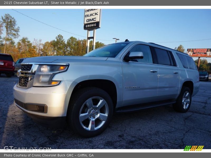 Silver Ice Metallic / Jet Black/Dark Ash 2015 Chevrolet Suburban LT