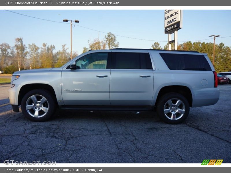 Silver Ice Metallic / Jet Black/Dark Ash 2015 Chevrolet Suburban LT