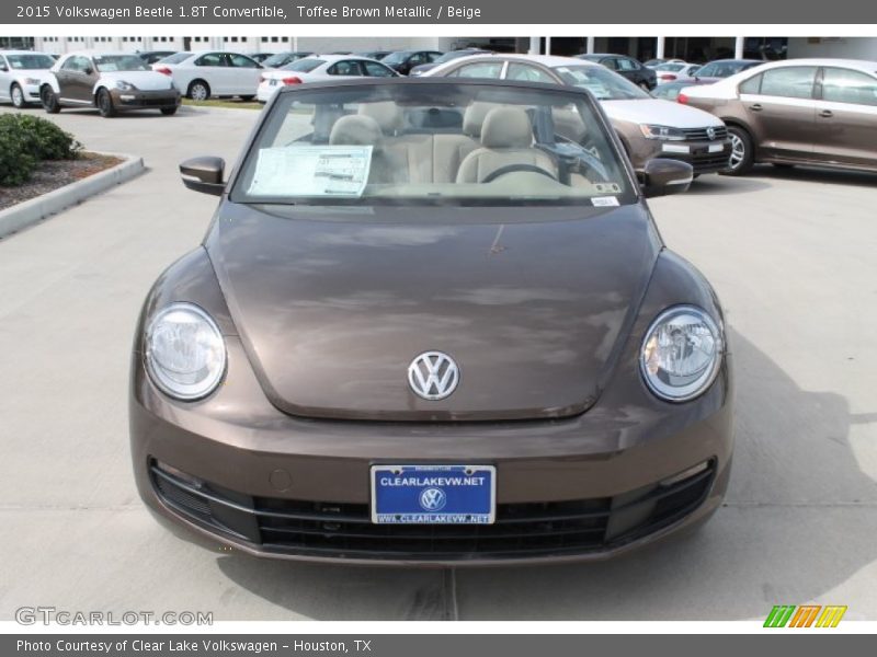 Toffee Brown Metallic / Beige 2015 Volkswagen Beetle 1.8T Convertible