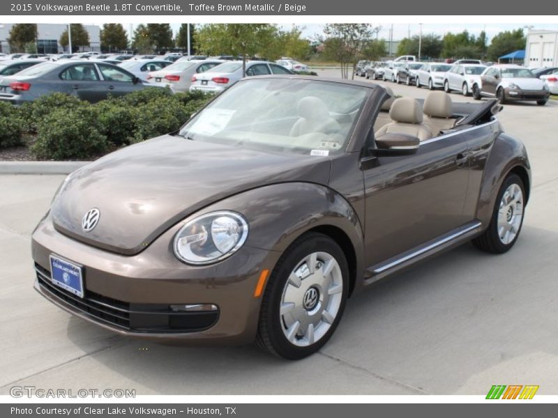 Toffee Brown Metallic / Beige 2015 Volkswagen Beetle 1.8T Convertible