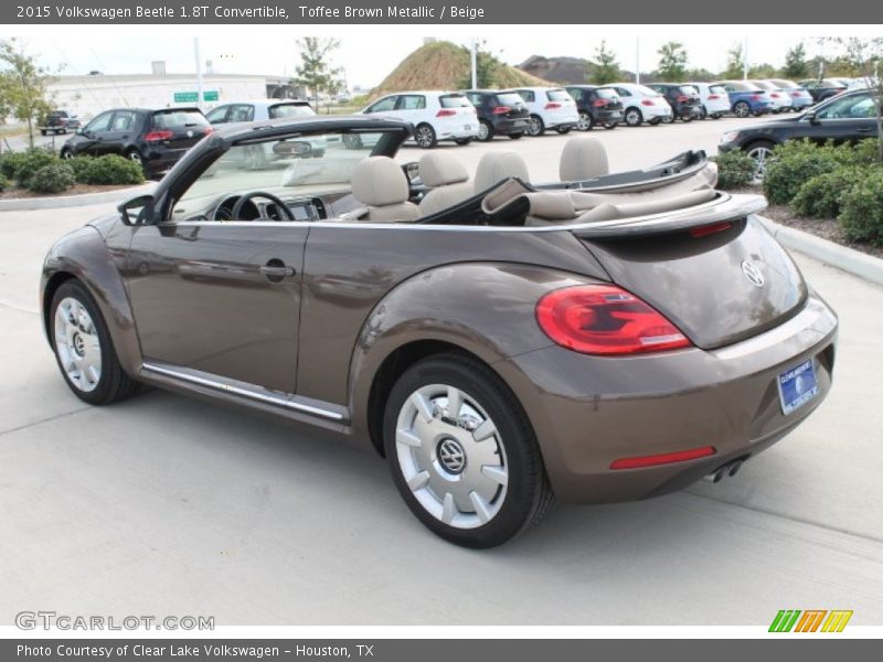 Toffee Brown Metallic / Beige 2015 Volkswagen Beetle 1.8T Convertible