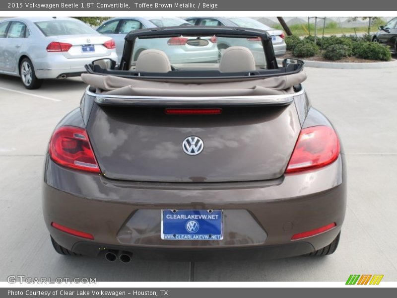 Toffee Brown Metallic / Beige 2015 Volkswagen Beetle 1.8T Convertible
