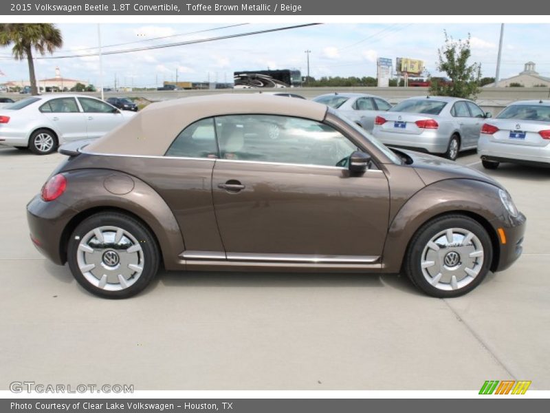 Toffee Brown Metallic / Beige 2015 Volkswagen Beetle 1.8T Convertible
