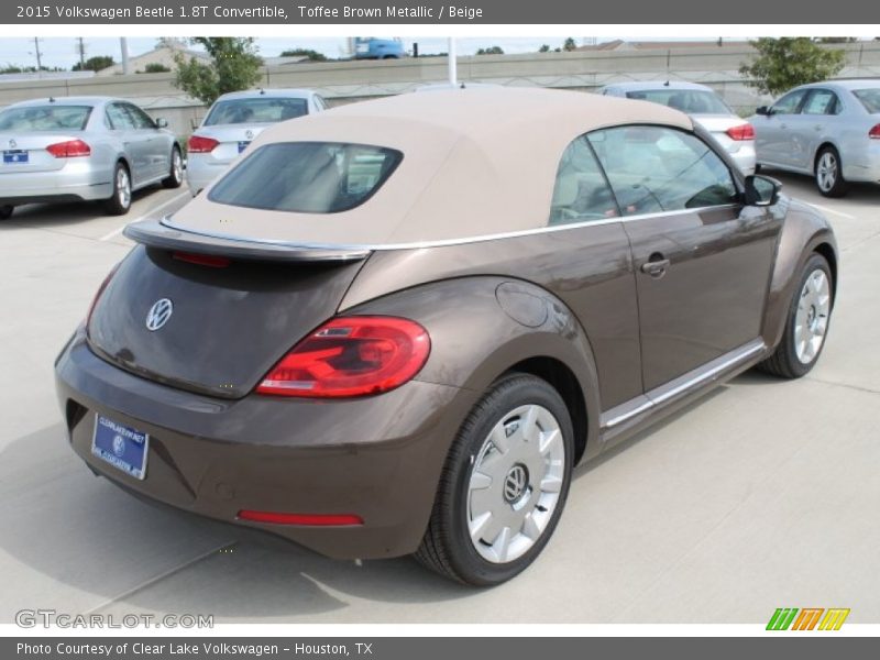 Toffee Brown Metallic / Beige 2015 Volkswagen Beetle 1.8T Convertible