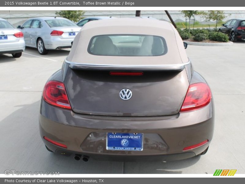 Toffee Brown Metallic / Beige 2015 Volkswagen Beetle 1.8T Convertible