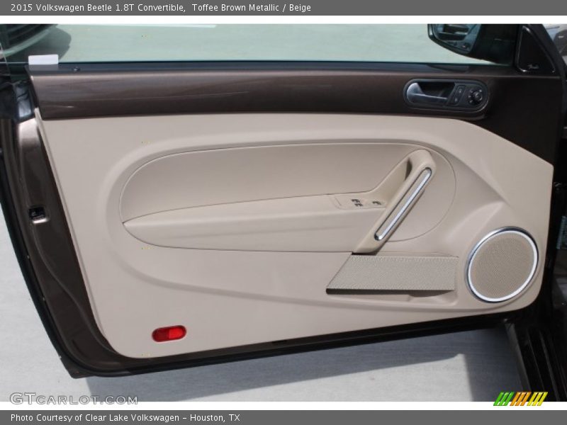 Toffee Brown Metallic / Beige 2015 Volkswagen Beetle 1.8T Convertible