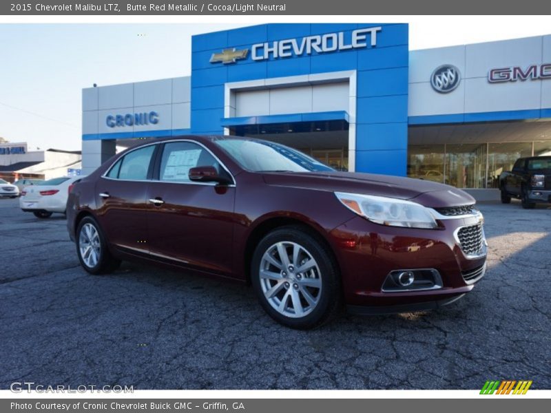Butte Red Metallic / Cocoa/Light Neutral 2015 Chevrolet Malibu LTZ