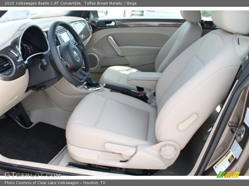 Toffee Brown Metallic / Beige 2015 Volkswagen Beetle 1.8T Convertible