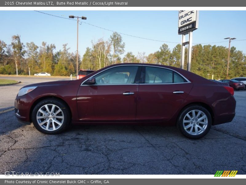 Butte Red Metallic / Cocoa/Light Neutral 2015 Chevrolet Malibu LTZ