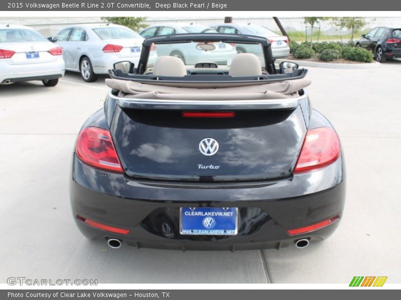 Deep Black Pearl / Beige 2015 Volkswagen Beetle R Line 2.0T Convertible