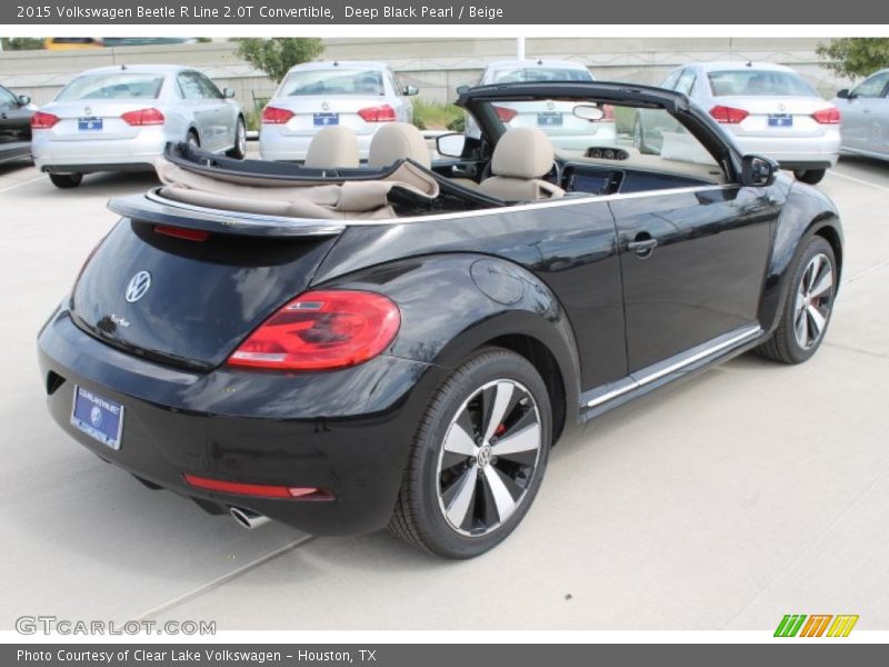 Deep Black Pearl / Beige 2015 Volkswagen Beetle R Line 2.0T Convertible