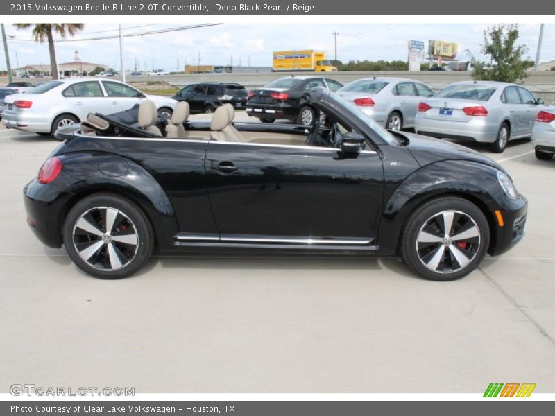 Deep Black Pearl / Beige 2015 Volkswagen Beetle R Line 2.0T Convertible