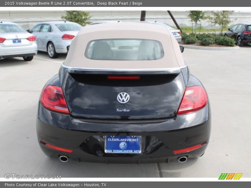 Deep Black Pearl / Beige 2015 Volkswagen Beetle R Line 2.0T Convertible