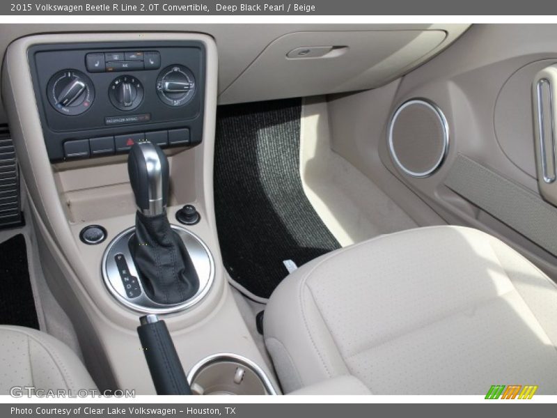 Deep Black Pearl / Beige 2015 Volkswagen Beetle R Line 2.0T Convertible