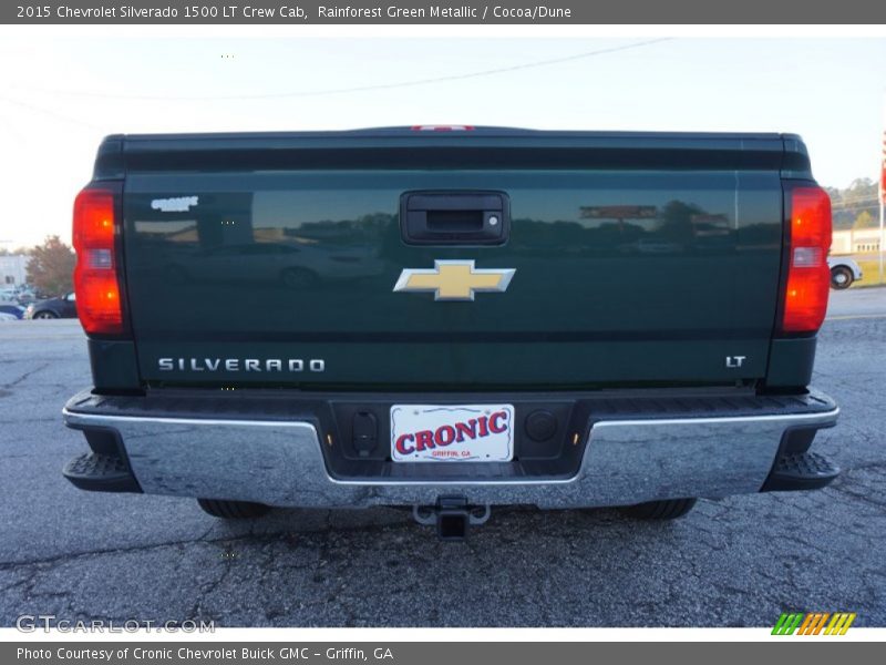 Rainforest Green Metallic / Cocoa/Dune 2015 Chevrolet Silverado 1500 LT Crew Cab