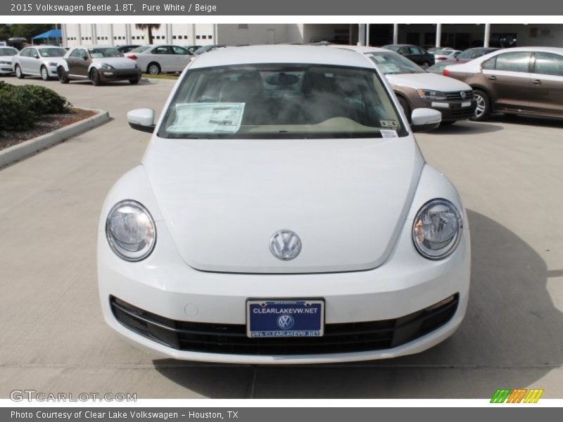 Pure White / Beige 2015 Volkswagen Beetle 1.8T