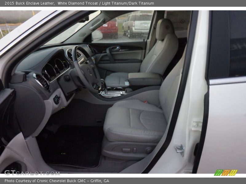 White Diamond Tricoat / Light Titanium/Dark Titanium 2015 Buick Enclave Leather