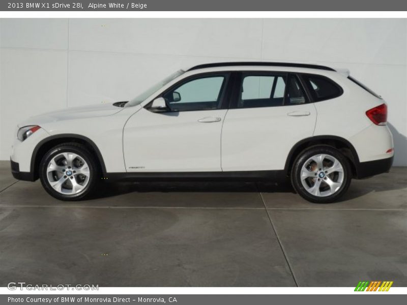 Alpine White / Beige 2013 BMW X1 sDrive 28i
