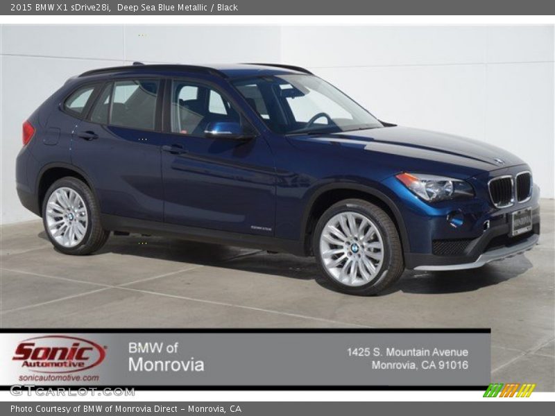 Deep Sea Blue Metallic / Black 2015 BMW X1 sDrive28i