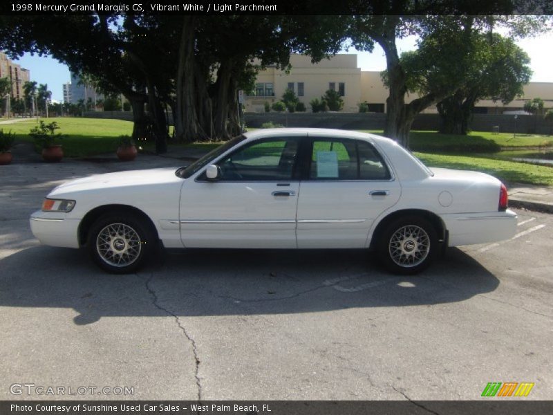 Vibrant White / Light Parchment 1998 Mercury Grand Marquis GS