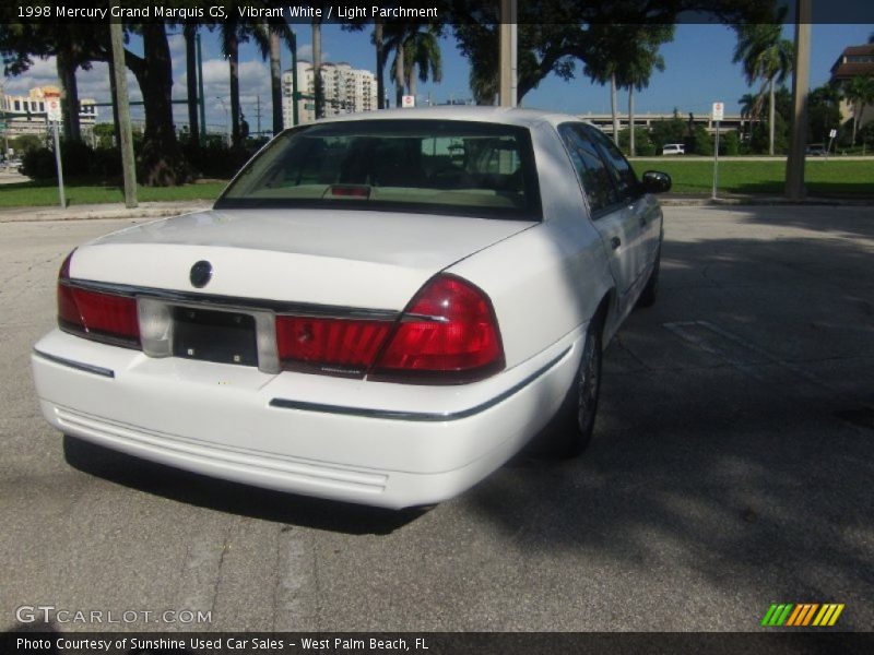 Vibrant White / Light Parchment 1998 Mercury Grand Marquis GS