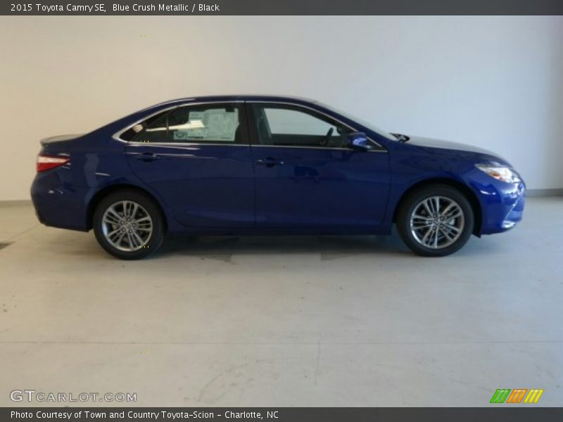 Blue Crush Metallic / Black 2015 Toyota Camry SE