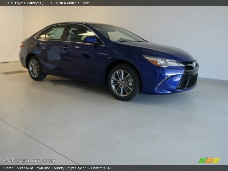 Blue Crush Metallic / Black 2015 Toyota Camry SE