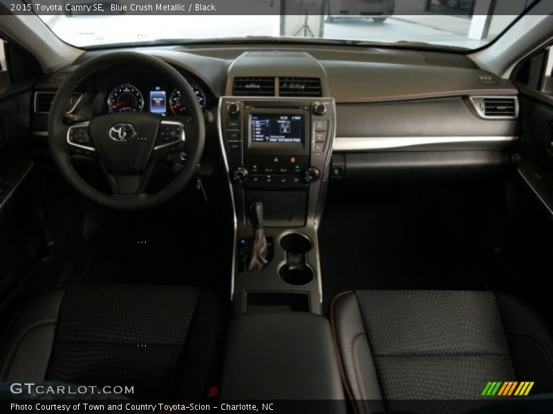 Blue Crush Metallic / Black 2015 Toyota Camry SE
