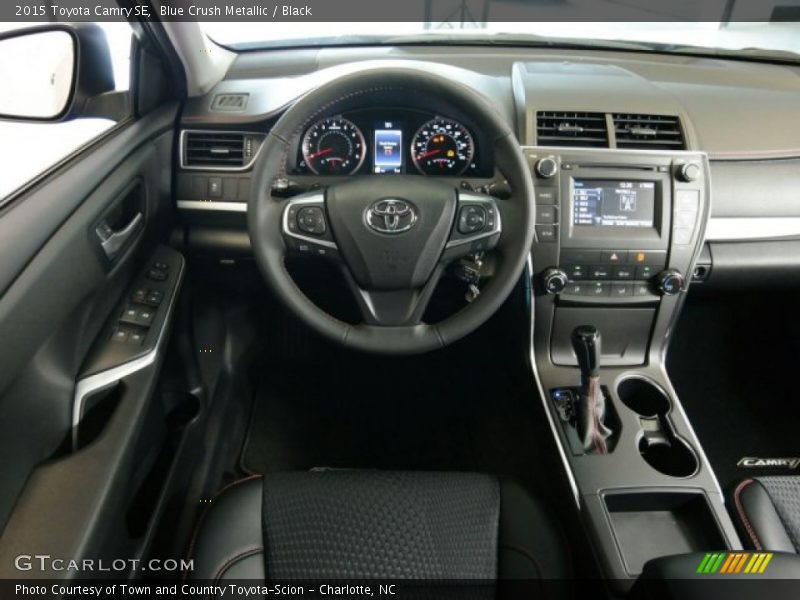 Blue Crush Metallic / Black 2015 Toyota Camry SE