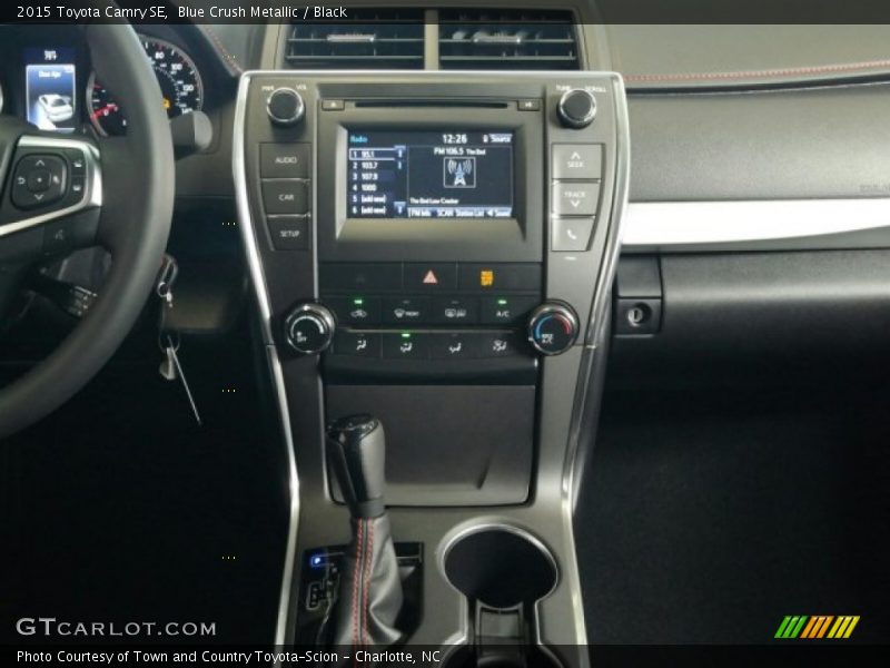 Blue Crush Metallic / Black 2015 Toyota Camry SE