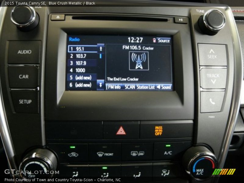 Blue Crush Metallic / Black 2015 Toyota Camry SE