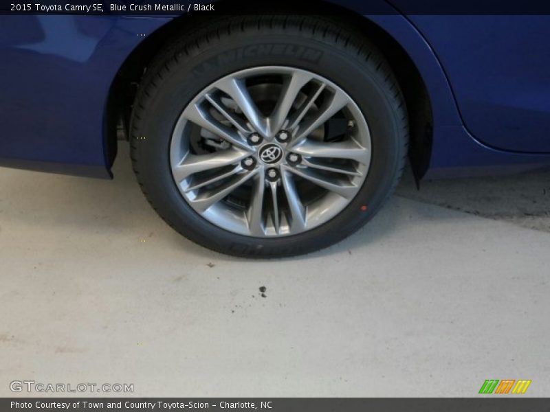 Blue Crush Metallic / Black 2015 Toyota Camry SE