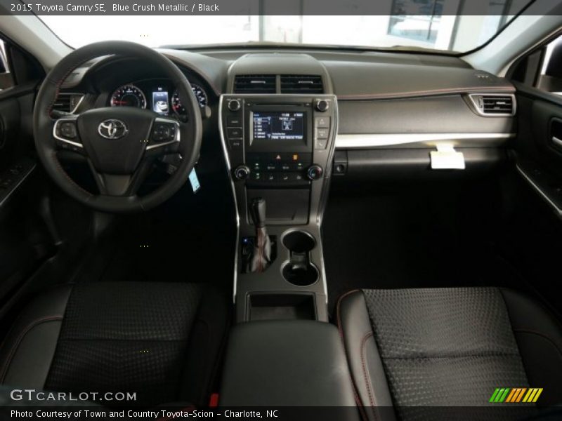 Blue Crush Metallic / Black 2015 Toyota Camry SE