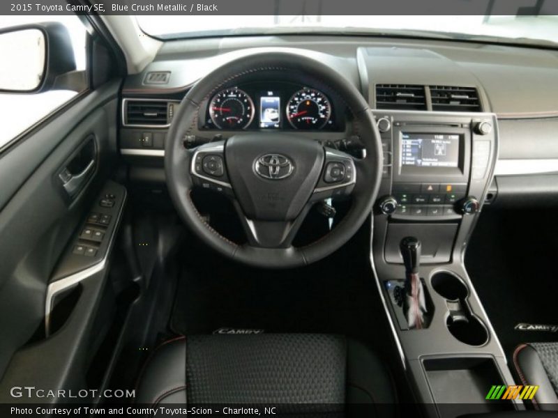 Blue Crush Metallic / Black 2015 Toyota Camry SE