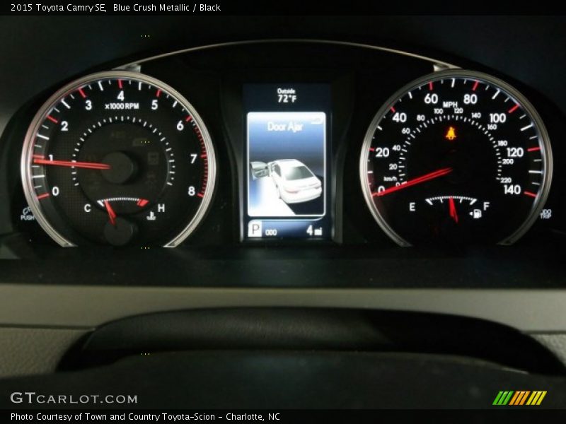 Blue Crush Metallic / Black 2015 Toyota Camry SE