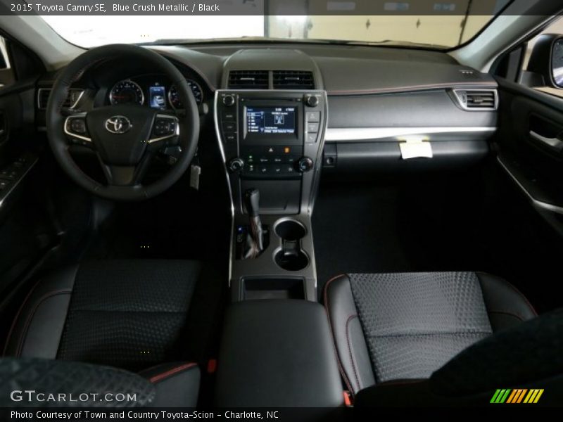Blue Crush Metallic / Black 2015 Toyota Camry SE